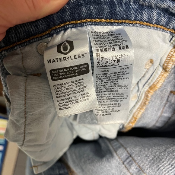 Levis 501 Straight Leg Button Fly 5 Pocket Jeans size 28 - Picture 8 of 9